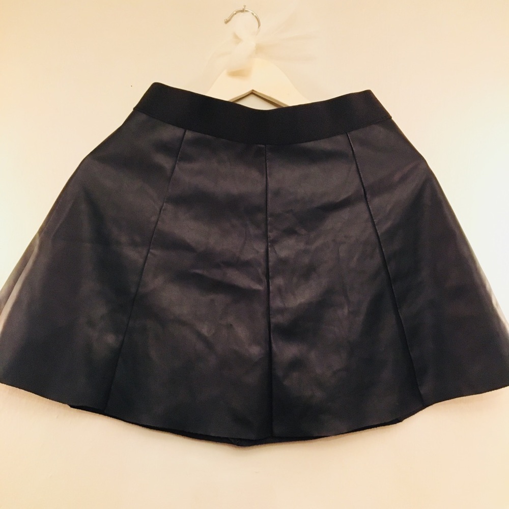 Forever 21 Faux Leather Skater Skirt